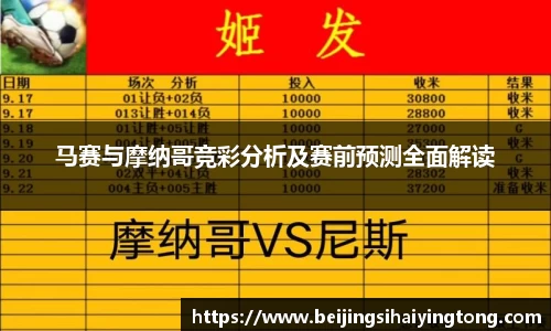 马赛与摩纳哥竞彩分析及赛前预测全面解读
